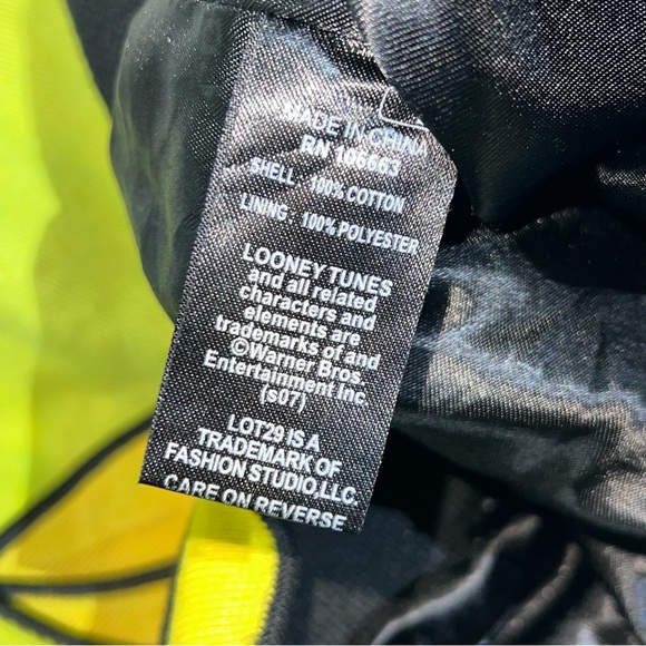 Vintage Looney Tunes Tweety Bird Jacket Mens M Warner Bros 90s Retro Rare - Picture 10 of 12